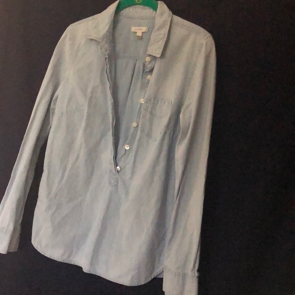 J. Crew Denim Chambray Shirt Blue - Picture 4 of 4